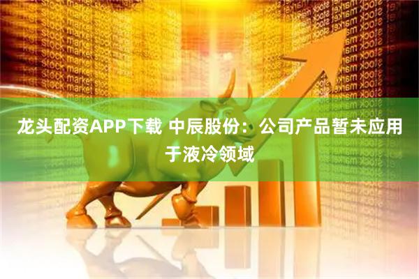 龙头配资APP下载 中辰股份：公司产品暂未应用于液冷领域